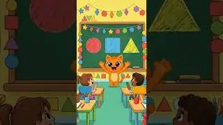 Kitty Cat Learn Shapes #shorts #kids #cat #shapes