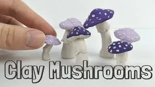 Грибы из глины | Мухомор | Урок по лепке из полимерной глины