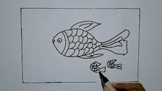 Beautiful Fish drawing easy way