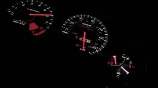 Honda CRX Del Sol color changing gauge needles + white backlit plasma dials