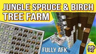 Ферма высоких деревьев AFK: еловые берёзовые джунгли | Minecraft Bedrock