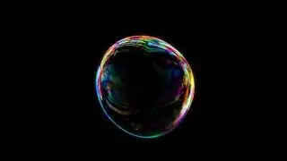 Color and Transparent Bubble Float in Black Dark  - Video 515253