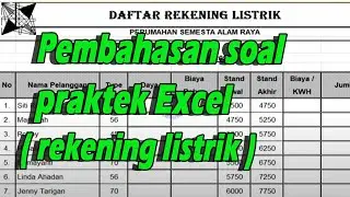 Penyelesaian praktek excel ( daya listrik)