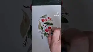 Watercolour festive foliage with me... Christmas berries and leaves. Paint along 🌿🖌🎨