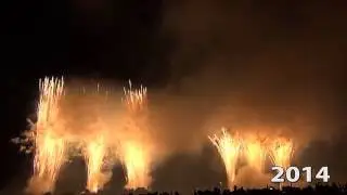 ［高画質FullHD］教祖祭PL花火芸術：過去5回のフィナーレ比較2012-2016