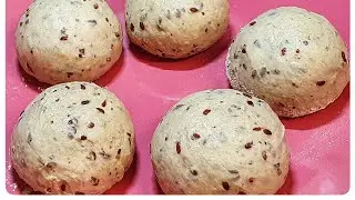 Pfannenbrot Sultana/Leinsamen Brot ohne Hefe,Eier,Backpulver und Öl Super Weich.