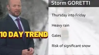10 DAY TREND - STORM GORETTI hits UK - WEATHER FOR THE WEEK AHEAD - 08/01/2025 - BBC Weather