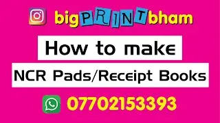How to make an NCR Pad / Recipet books