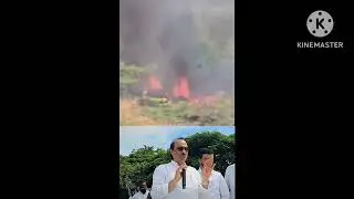 Ajit Power's Plane crash land in Maharashtra's Baramati, fire seen at site.