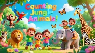 Counting Jungle Animals | Fun Kids Counting Song | Learn 1 to10 with Cute Jungle Animals #kidsrhymes