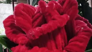 DIY Giant Rose Flowers Using Fuzzy Wire /Handcraft/Handmade