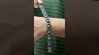 The Men Thing | Obsidian Bracelet for Men | 15mm Titanium Steel with Hook Buckle