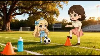 Nola & Sky Play Soccer | Cute Chibi Animation Adventure