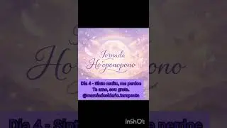 Dia 4 Jornada Hoponopono - sinto muito, me perdoe, te amo, sou grata