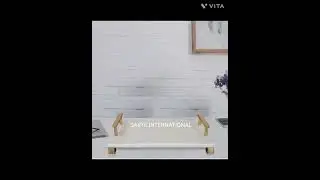 Marble tray with Brass handles SARTE international creation
