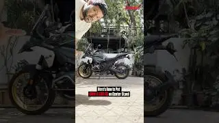Here&rsquo;s How to Put BMW R 1300 GS on Center Stand #overdrive #bmwr1300GS #bmwbike