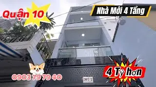 Quận 10 Nhà mới 4 Tầng Ngang 3 dài 8,5m. Giá 4 tỷ hơn #0903.79.79.40