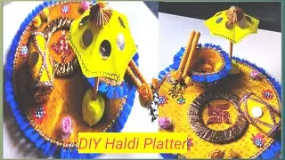 DIY | Beautiful and Simple Haldi Platter Decoration Idea |Best Out Of Waste 