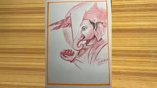 Lord Ganesh Drawing with Color Pencils | Ganesh Ji Drawing | Ganpati Bappa Drawing |#goddrawing