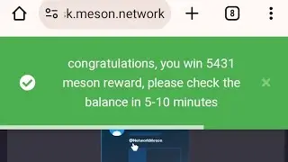 Hurrah!!! 10000 Messon(#gaganode) Rewards Won #meson #freeairdrop #freemining #cryptocurrency