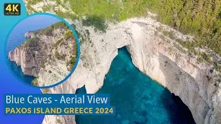 Paxos Island Greece - Blue Caves & Coastline | Ionian Islands | Paxi | 4K Drone Tour