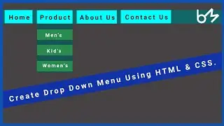 How To Create Drop Down Menu By Using HTML & CSS