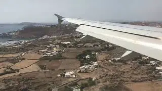 AEGEAN AIR A320 LANDING INTO MYKONOS (JMK) FROM ATHENS (ATH)