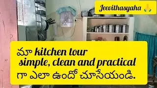 #మా kitchen tour video # simple and single shelf organization.