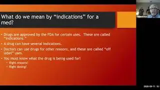 Medication Basics 1 Webinar