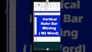 Vertical ruler not showing in MS Word | vertical ruler not working fix Ms Word #shorts #msword