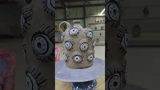 Folk Pottery Eye Jug in Progress | Heather Elyse Head | Mud and Rust #artpottery #pottery #folkart