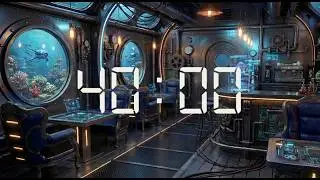 Cyberpunk Submarine Cafe: Instant Focus for ADHD 🧠 40/10 Timer (Brown Noise)