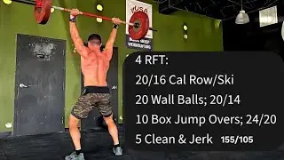 WOD: 20 Cal, 20 WBS, 10 BJO, 5 C&J 
