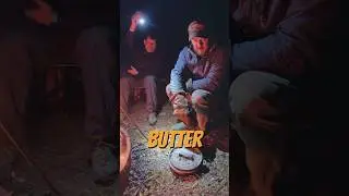#howto make Dutch oven biscuits by the fire #shorts #recipe