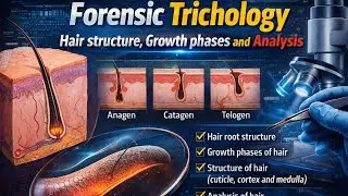 Forensic Trichology- Hair Structure, Growth phases, cuticle, cortex and medula, Analysis of hair 