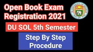 SOL Obe Registration starts fifth Semester exam 2021 | SOL 5th semester obe registration 2021