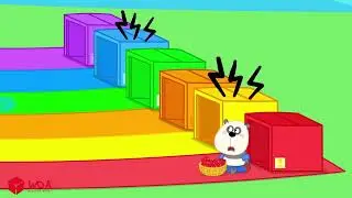 Wolfoo Got a Slide for Going Down the Stairs! Cartoon For Kids
