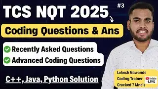 TCS Coding Questions & Answers 2025  | TCS NQT Coding Questions 2025 | TCS Coding Questions PART-3