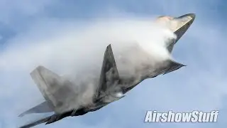 F-22 Raptor Vapor Demo and Heritage Flight - Spirit of St. Louis Airshow 2019