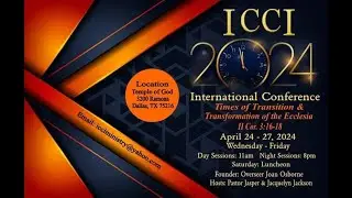 ICCI 2024 Conference Pastor Jasper D  Jackson Sr