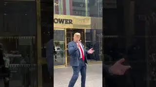 President Donald Trump Busting Some Dance Moves Outside Trump Tower 5th Avenue, New York #shorts
