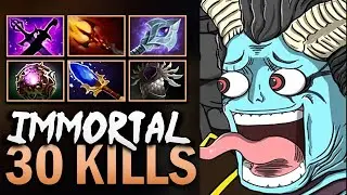Queen of Pain Gameplay with 30 Kills and Blademail - Dota 7.39