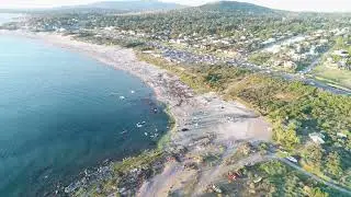 Playa Hermosa Piriápolis a vista de dron 2 de enero 2022
