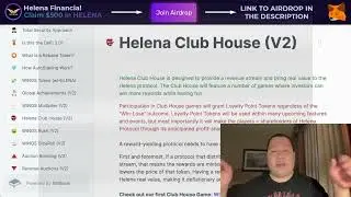 Free token project HELENA FINANCE. Crypto airdrop 2022 ✅My referral link 👇
