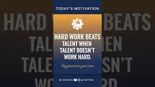 Hard work beats talent when talent doesn&rsquo;t work hard.🚀 Stay focused on your vision.#JCKOFFICIAL#reel