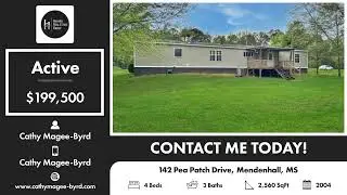 Active in 142 Pea Patch Drive, Mendenhall, MS Contact me for a showing!