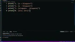 Timelapse of Coding an Algebraic Identities project