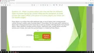 What is a proxy object and what are types of proxies Spring can create?