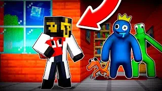 TROLLEO A RAINBOW FRIENDS CON DISFRAZ DE RED RAINBOW FRIENDS EN MINECRAFT 😱