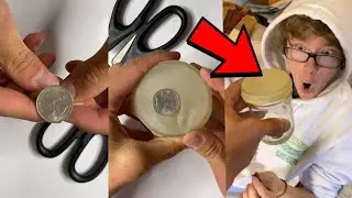 This balloon and coin trick fooled him!! 😱 - #Shorts